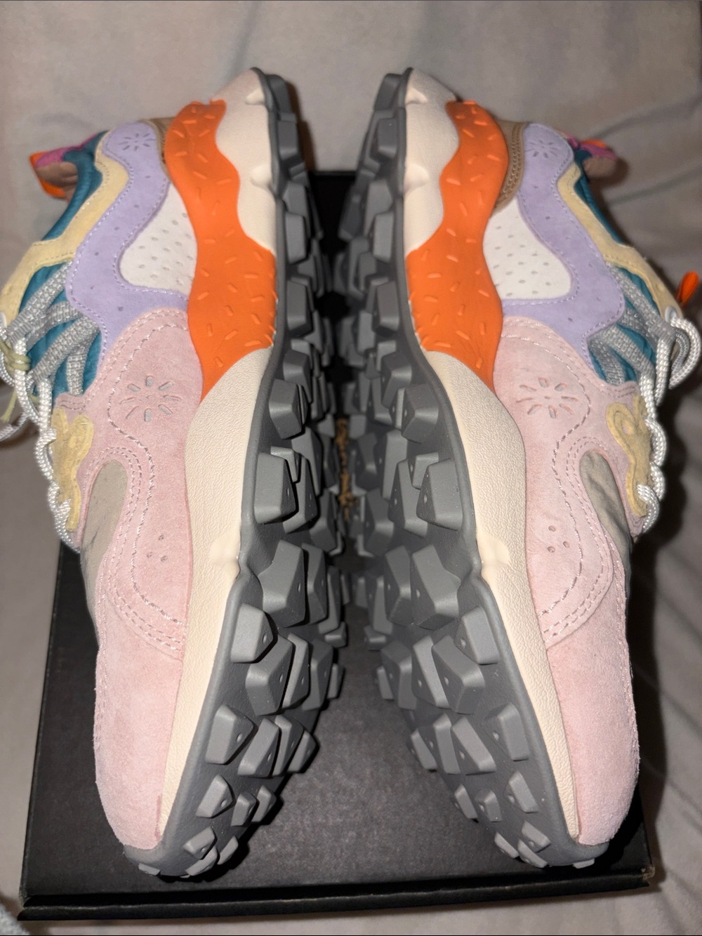 NWT Flower Mountain YAMANO 3 WOMAN Suede and technical fabric sneakers - Picture 13 of 14